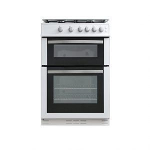 Montpellier MDG600LW 60cm Gas Double Oven Cooker in White