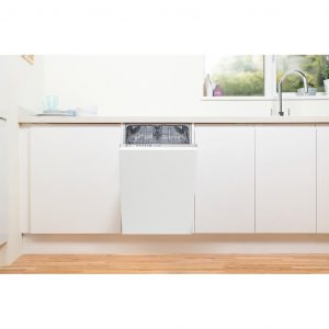 Indesit Integrated dishwasher: slim, white colour
