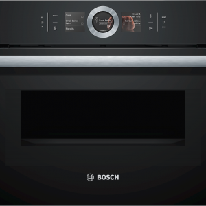 Bosch CMG656BB6B, Built-in compact oven with microwave function